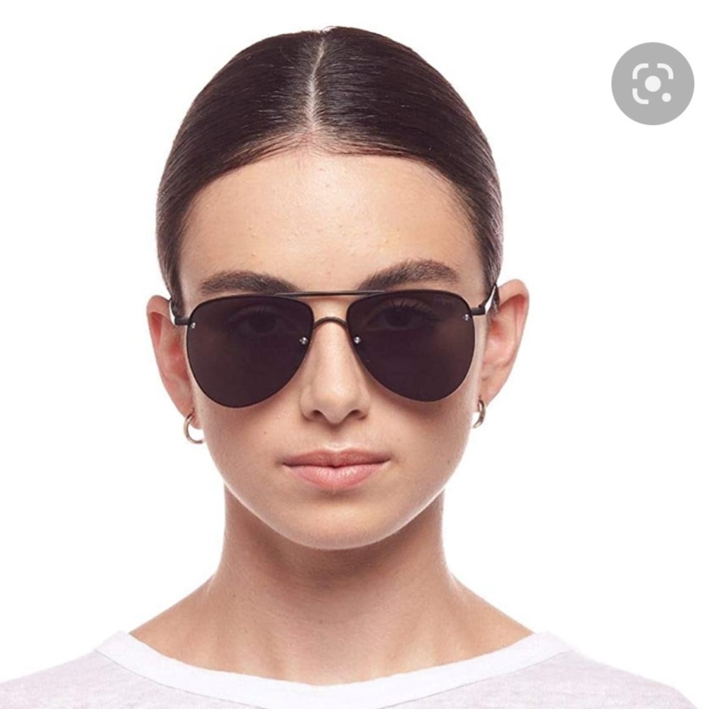 COPY - Le specs the prince aviator glasses in matte black